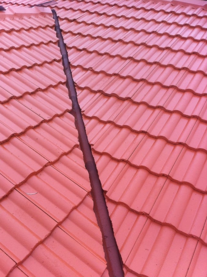 Ember guard valley cone used on tile roof