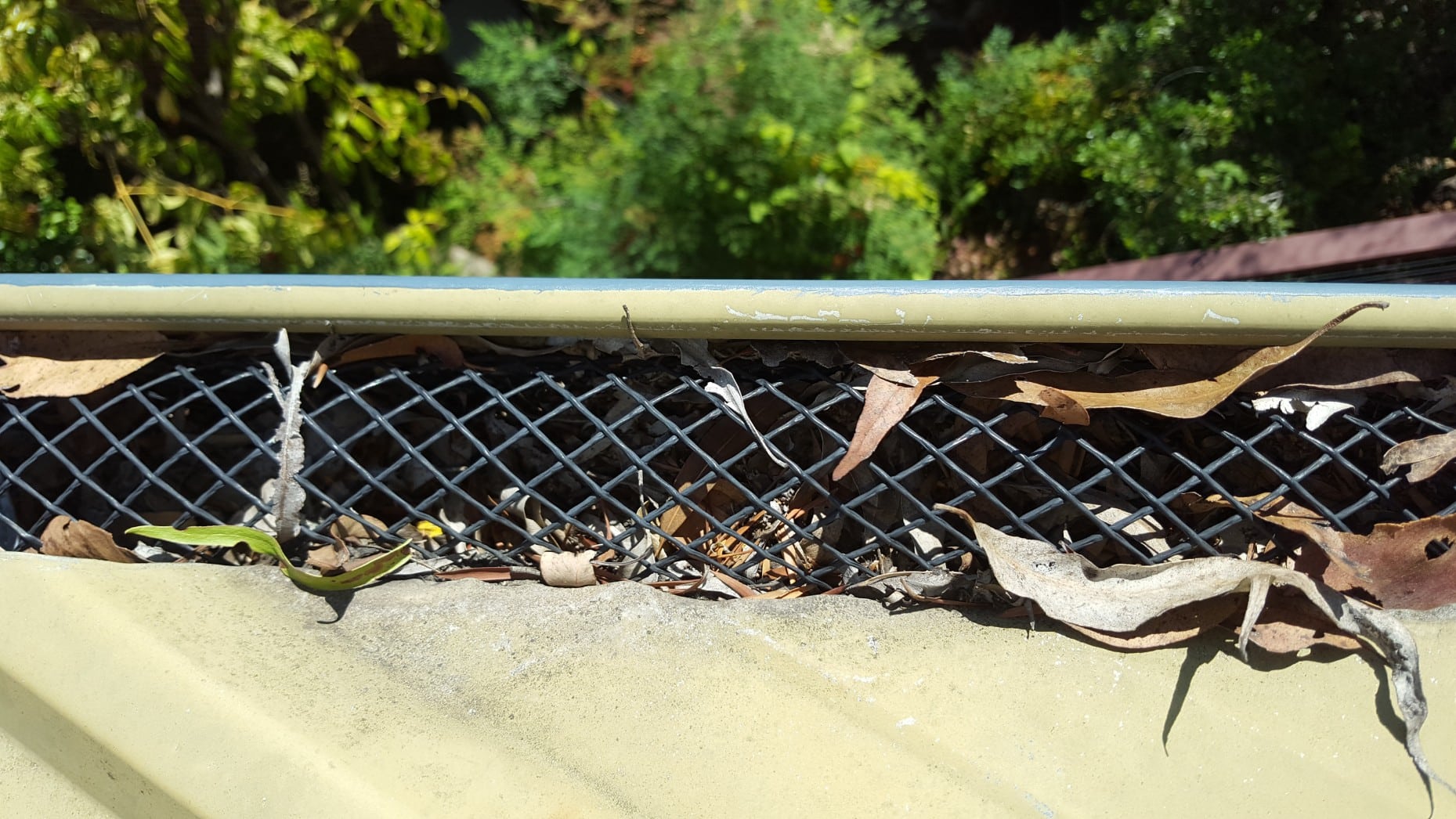 cheap DIY plastic guard that has let debris through